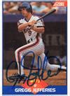 Gregg Jefferies Autographed Baseball Card New York Mets Score