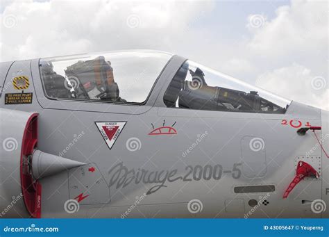 Mirage 2000-5 Jet Fighter Cockpit Close-up. Editorial Photography - Image of flight, close: 43005647