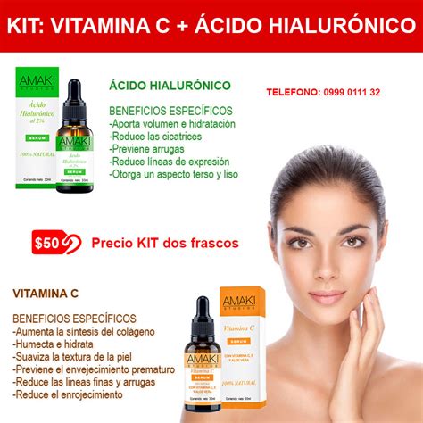 KIT de SERUM vitamina C ácido hialurónico Dinamica Web Ecuador