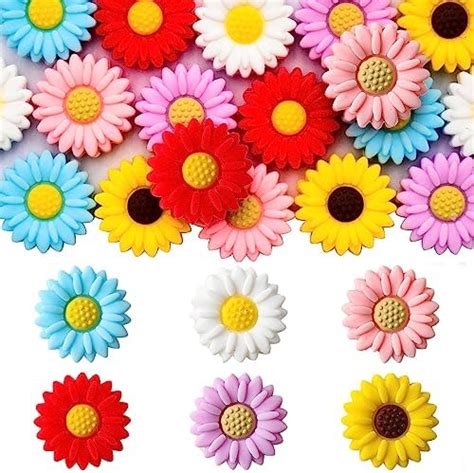 Amazon Pcs Mm Sunflower Silicone Beads Round Daisy Flower