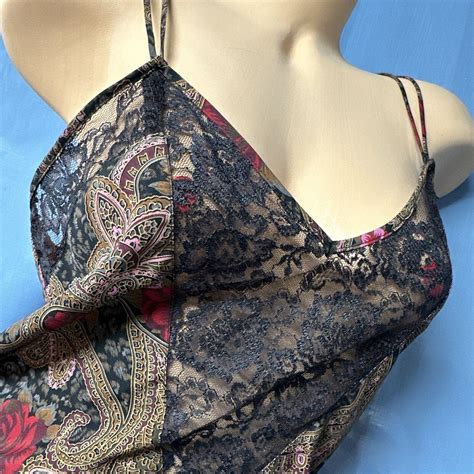 80s VICTORIAS SECRET Gold Label Teddy Lingerie Nighti Gem