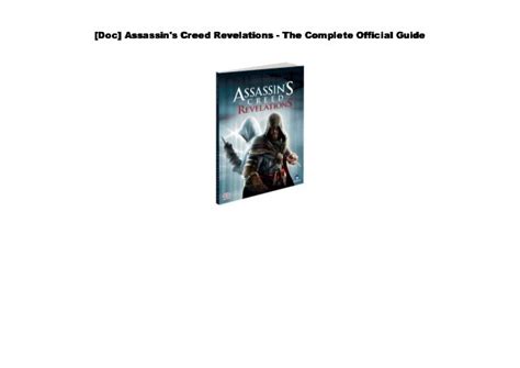 Read Assassins Creed Revelations The Complete Official Guide