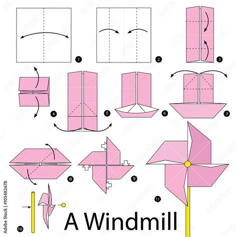 Enjoy The Art Of Paper Folding With Windmill Origami Instructions