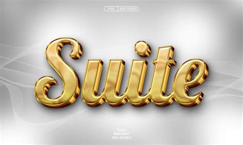 Suite D Effets De Texte 3D Modifiables PSD Gratuite