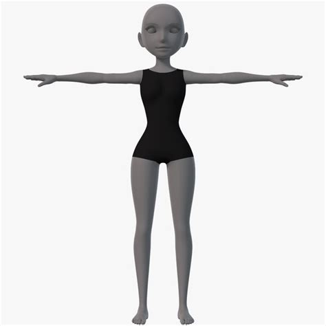 Modelo 3d Malla Base Mujer Personaje V03 TurboSquid 1293909