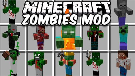 Minecraft Zombies Mod Zombie Creeper Herobrine Notch Youtube