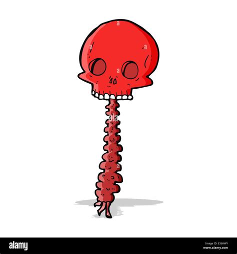 Spooky Cartoon Skull And Spine Stock Vector Image And Art Alamy