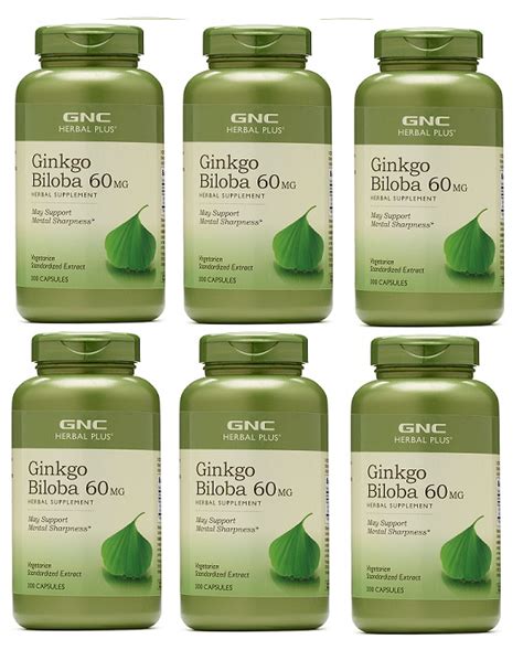 Gnc Herbal Plus Ginkgo Biloba Capsules 300 Ea X 6 代買王