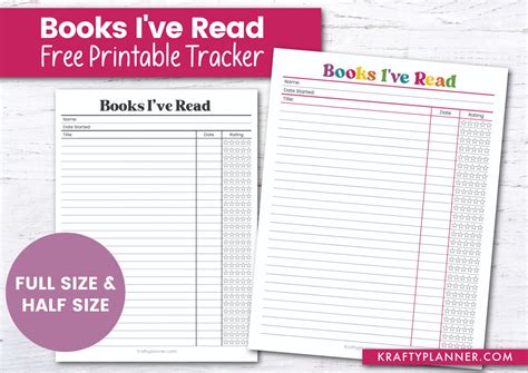 Free Printable Book Tracker Bookmarks To Chart Your Reading Journey