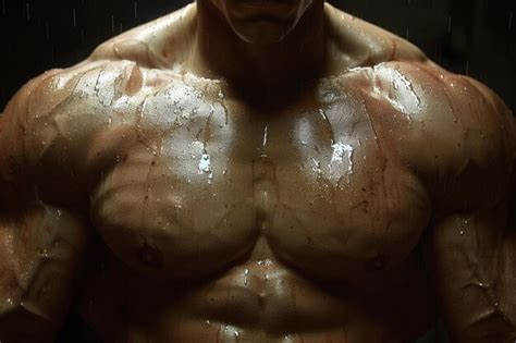 Premium Photo A Man With A Naked Torso And Large Muscles Athletic Sport Body Enormous Strength