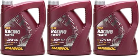 MANNOL Racing+Ester 10W-60 Motoröl 3x 4l = 12 Liter - SAE 10W-60 - PKW ...