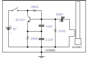 How to build Geomagnetic field detector - circuit diagram