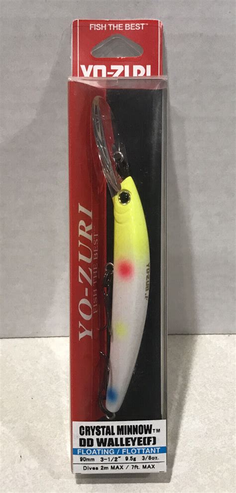 YO ZURI Crystal Minnow DD Deep Diver Walleye WONDER BREAD CHART HEAD