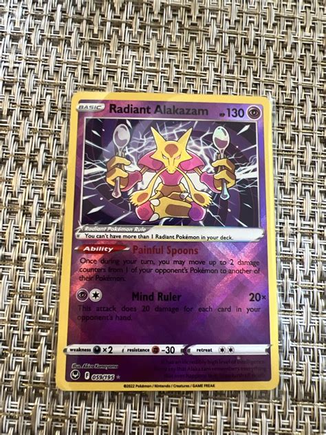 Pok Mon Tcg Radiant Alakazam Sword Shield Silver Tempest