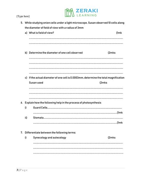 Biology Form 3 Questions And Answers 13