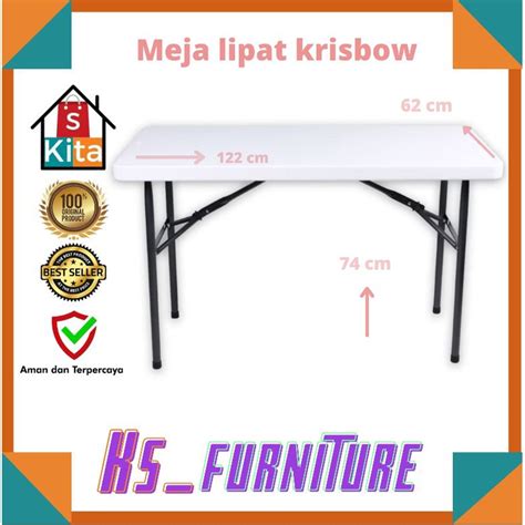 Jual Meja Lipat Krisbow Meja Serbaguna Meja Makan Meja Taman Lipat Meja