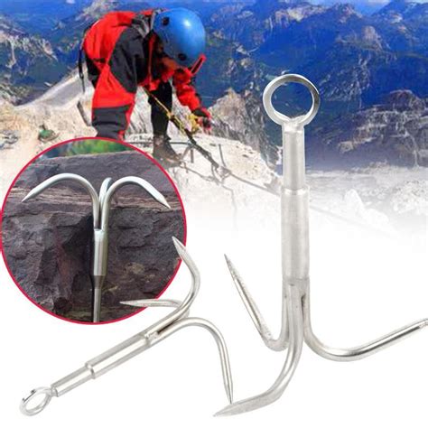 Portable Climbing Grappling Hook Claw Stainless Steel Outdoor