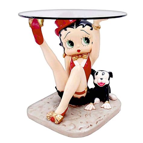 Betty Boop Glass Table Top Rare Figurine Statue Polystone 2000 Etsy