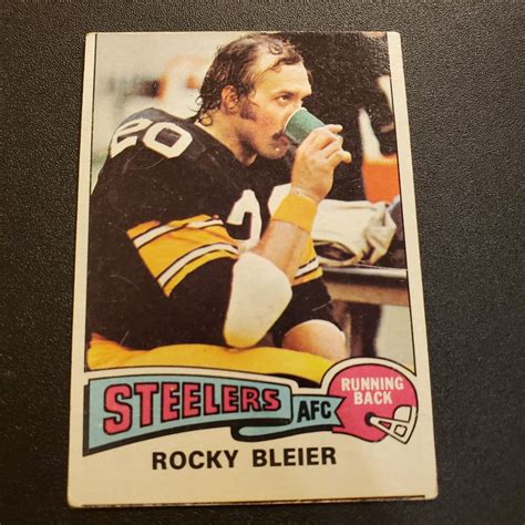 1975 Topps Rocky Bleier Rookie Card 39 Rc Pittsburgh Steelers Nfl Running Back Ebay