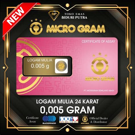 Jual EMAS MINI Micro Gram 0 005gram LOGAM MULIA 24KARAT DIJAMIN