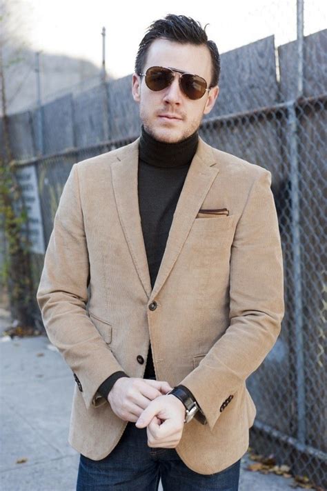 Light Corduroy Jacket And Rollneck Corduroy Sport Coat Sport Coat Outfit Brown Sport Coat