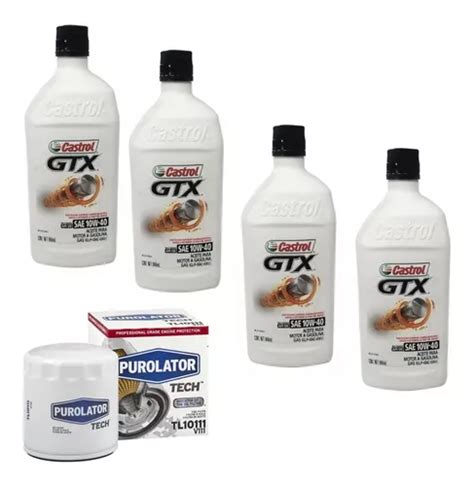 Kit Cambio Aceite Chevy C2 10w40 Castrol