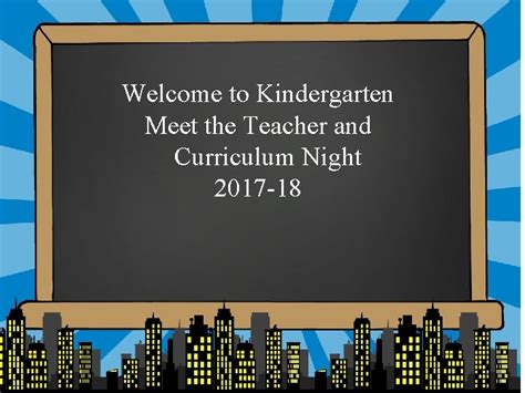 Welcome To Kindergarten Meet The Teacher And Curriculum