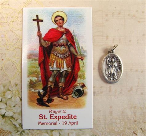 St. Expedite / Expeditus Medal Patron Saint of by RachelRode