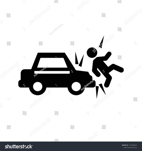 Car Run Over Man Icon เวกเตอร์สต็อก ปลอดค่าลิขสิทธิ์ 1212406531 Shutterstock