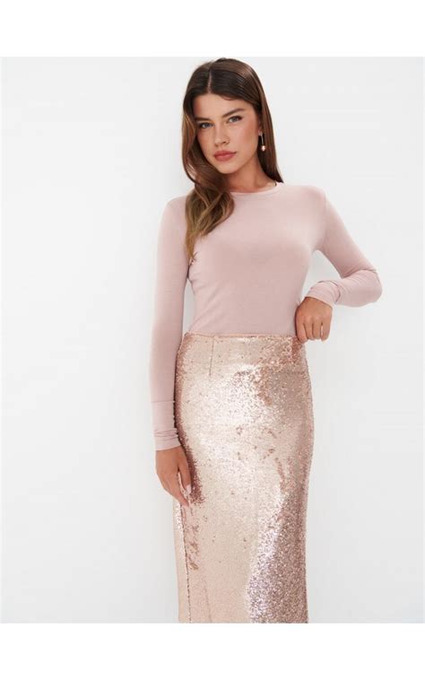 Figurbetonte Bluse Farbe Nude MOHITO W X