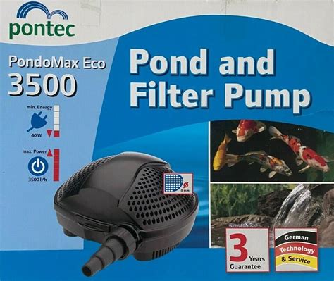 Oase Pontec Pondomax Eco Pond Koi Waterfall Filter Pump 3 Year Low