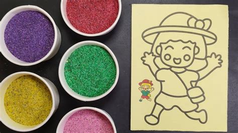 The Sound Of Sand Painting And Coloring Pictures Satisfying Asmr Sand