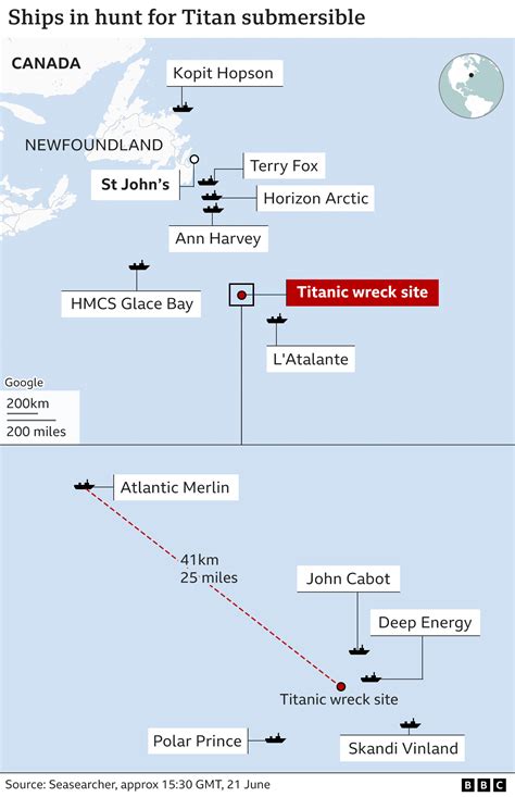 Underwater noises heard in search for missing sub near Titanic wreck