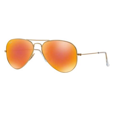 Óculos Solar Ray Ban Aviador Rb3025 112 69 58 Dourado Fosco Vermelho