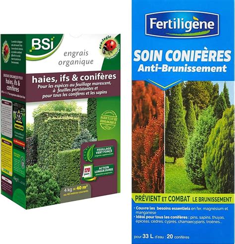 BSI Engrais pour Bio Haie If Conifère 40 m Fertiligene Soin