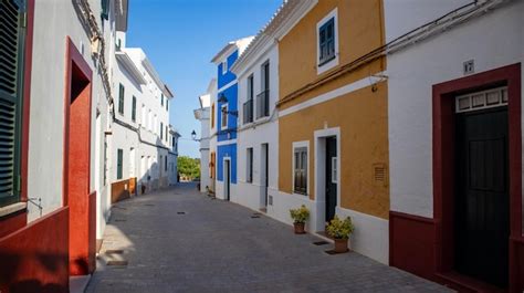 Premium Photo | Spain colorful houses in historical village