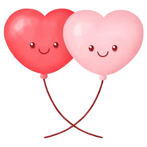 Watercolor Balloon Heart Happy Valentine S Day Clipart 11026769 PNG