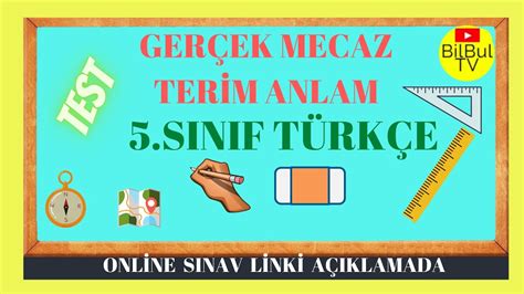 5 sınıf türkçe mecaz gerçek terim anlam konuları değerlendirme testi