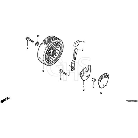 Honda HRG536C2 SDE MZCG 6400001 6499999 Front Wheel Diagram GHS