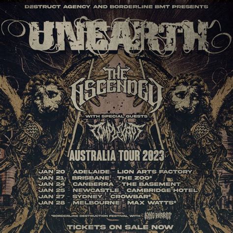 Event Unearth 24 01 2023 Canberra The Baso Australia