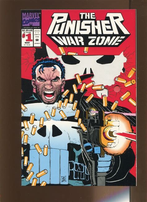 Punisher War Zone 1 John Romita Jr Cover Art 9 2 1992 Comic