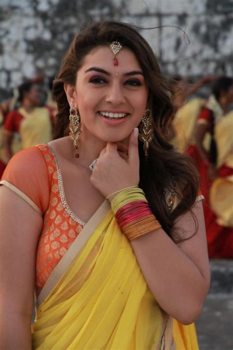 Actress Hansika Motwani Latest Hot Yellow Saree Photos Tollywood Stars