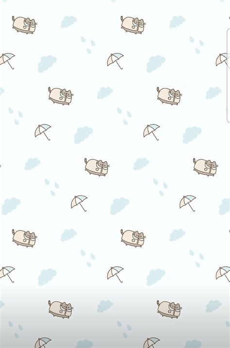 Pusheen Rainy Day Rain Umbrella Hd Phone Wallpaper Peakpx