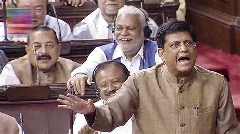 Past Present And Future Black Piyush Goyal S Swipe At Opposition