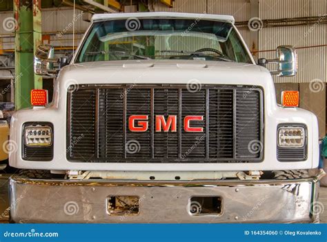 American Huge Gmc Pickup Front View Close Up Editorial Image Image