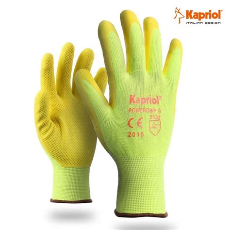 Kapriol Guanti Power Grip Colore Giallo Taglia Guanti Formato Unit