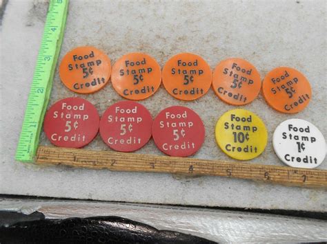 Vintage Food Stamps Plastic Coins Lot of 10 IGA Tokens Collection ...