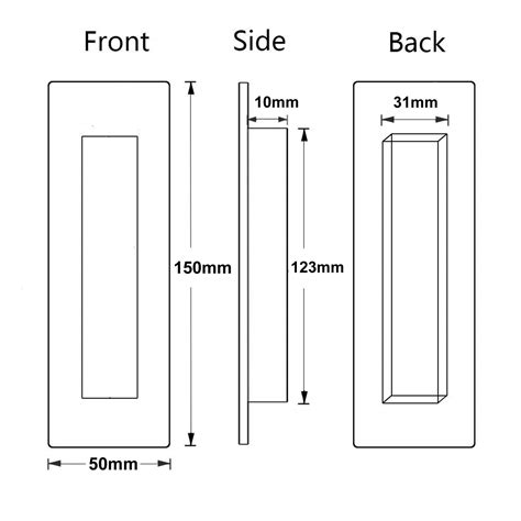 2 X Probrico Black Stainless Steel Sliding Door Handle Cabinet Drawer