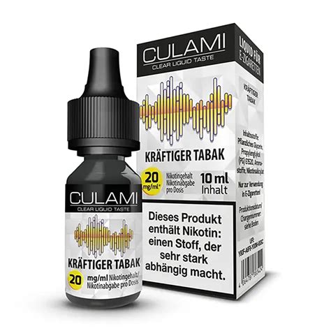 CULAMI Kräftiger Tabak 20mg Nikotinsalz 10ml Liquid