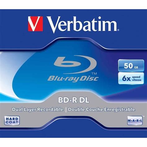 Verbatim Blu Ray Disc Doble Capa 50GB 6x 5 Pack Jewel Case